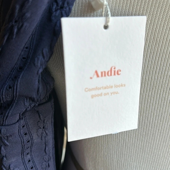NWT Andie “The Belmar” Navy Eyelet One Piece, Size 10 - Picture 7 of 13